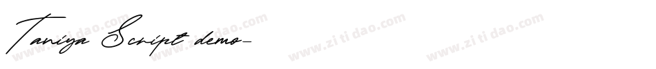 Taniya Script demo字体转换
